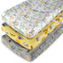 GROW WILD 3 Pack Changing Pad Covers - Soft Stretchy Jersey Cotton for Baby Changing Table, Diaper Covers (Animals &