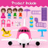 XDUOYJOY Pink Airplane Toy for Kids, Plane Toys with Dolls, Furniture and Accessories for Boys Girls Birthday, Toy