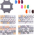 Elbow Set 12 Sunny Days Entertainment Room Games Mexican Train Dominoes Double Color Dot Dominos Game with Tin Case