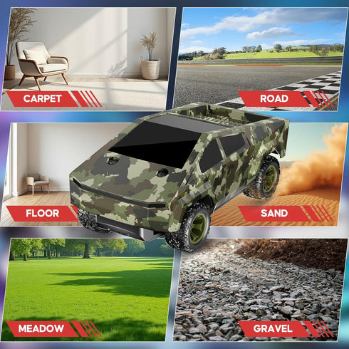 1:24, 2.4GHz 3 4 5 6 7 8+, Remote Control Car Truck All Terrain High Speed RC Truck with Loadspace, RC Car Toys