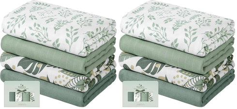 Yoofoss Muslin Swaddle Blankets, Organic Baby Blankets, 47 x 47 Inches Receiving