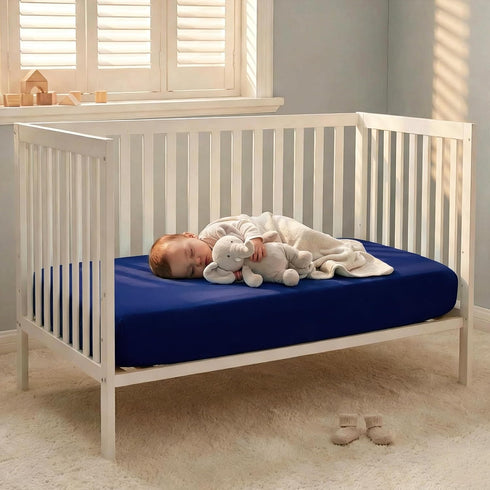 2 Pack 100% Cozy 28x52 28x52 Inches NTBAY Brushed Microfiber Fitted Crib Sheet, Super Soft and Crib Sheet for Standard