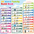 30 3-8 Word Family Build Book, Read and Rhyme Flip Activity Book, ABC Vocabulary Flash Cards CVC Words Reading Games