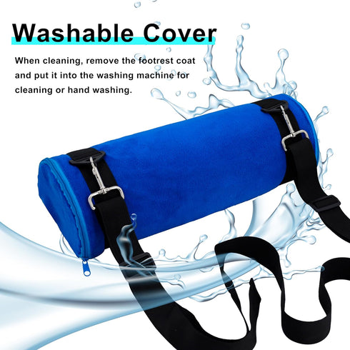 Car Seat Foot Rest for Kids - Booster Seat Pillow With Long Adjustable Strap - Convenient Supportive Accessory