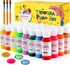 fantastory Tempera Paint for Kids 32 Colors (2 oz Each) Washable Tempera