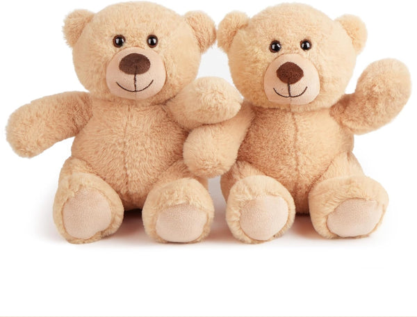 BenBen 8 inch Teddy Bear Stuffed Animals, 2 Pack Baby Bear Plush Toy for Baby Shower Decoration