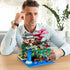 Set 14+ (3320 NEWABWN Cherry Blossom Tree Building with Lighting, Architecture of Peach Blossom Micro Building Blocks