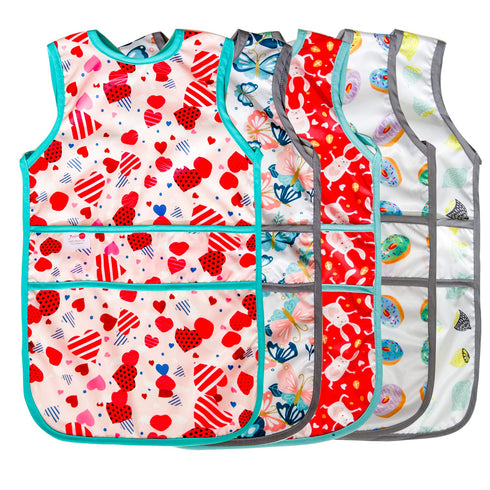 Joyo roy Mess Proof Baby Bibs for Eating Waterproof Toddler Bibs 2-4