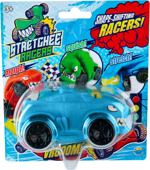 ORB Funkee Stretchee Racers Assorted Expressions 3 Pack, Sensory/Fidget Collectible Toys for Kids and Adults
