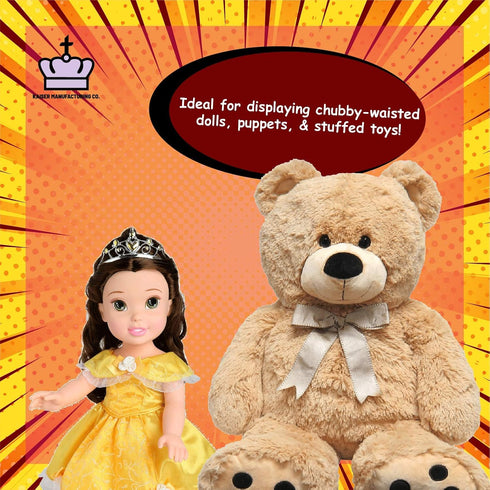 Doll Stand 3101 - Kaiser White Stand for 15" to 20" Chubby-Waisted Dolls, 3-Pack