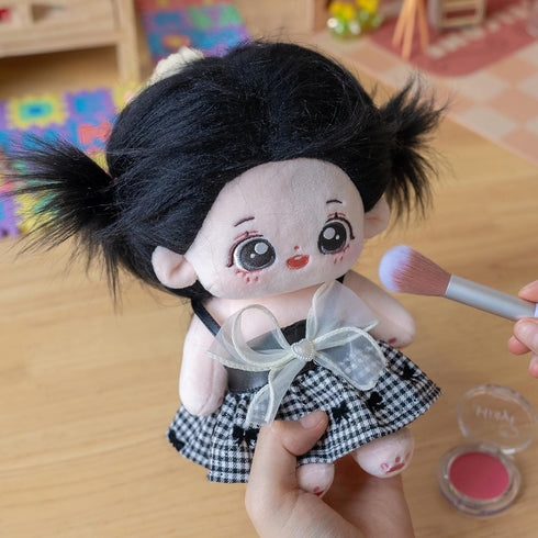 20cm CALEMBOU Plush Doll, Cotton Doll with Skeleton, Cute Anime Plushies Soft Stuffed Dress Up Doll, Kawaii Plush Toys
