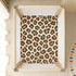 CZXW 52" 28" Cheetah Leopard Print Crib Sheets Fitted x Natural Cotton Soft & Breathable for Baby Crib Mattress