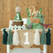 JUIIZAY First Birthday Party Decorations Green High Chair Banner No.1 Crown Cake