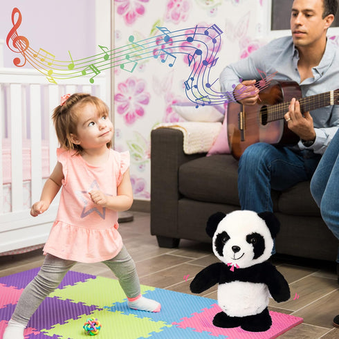 Easfan Talking Panda, Electric Walking Singing Stuffed Animal, Interactive Plush Toy for Kids Birthday Gift
