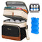 Mancro Expandable Breast Milk Cooler Travel Bag with Ice Pack, Double Layer