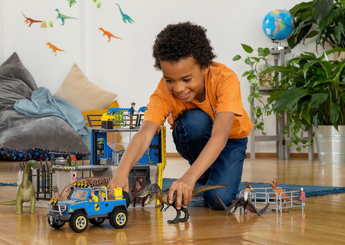 15PC Playset Set 4+ 41464 Schleich Dinosaur - Dinosaur Toy Truck & Outpost - Includes Realistic Dino Figurine, Action