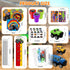 192Pcs Set BenLouis Monster Truck Party Favors Truck Car Birthday Stampers Stickers School Stationery Bulk for Kids