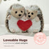 Bearington Hedgehog Stuffed Animal Plush - 6 in, Ideal for Valentine's Gift for Kids