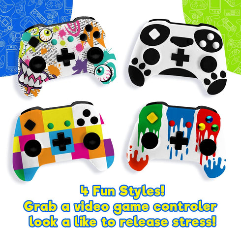 JA-RU Video Game Controller Squishy Fidget Toy - 2 Soft Foam Controllers for Kids Stress Relief