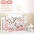 4-Piece Set Set Crib Bedding for Girls, Pink Baby Girl Bedding with Super Soft Crib Skirt, Reversible Baby Quilt, Crib