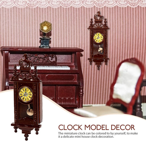 Miniature Dollhouse Wall Clock - Perfect for Photography & Decor