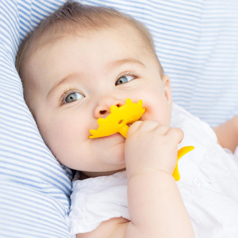 BPA-Free Yellow Star Teether and Sensory Toy for Babies