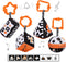 TUMAMA High Contrast Shapes Baby Toys, Black and White Stroller Toy for Car Seat, Plush Rattles for 0-12 Months (4