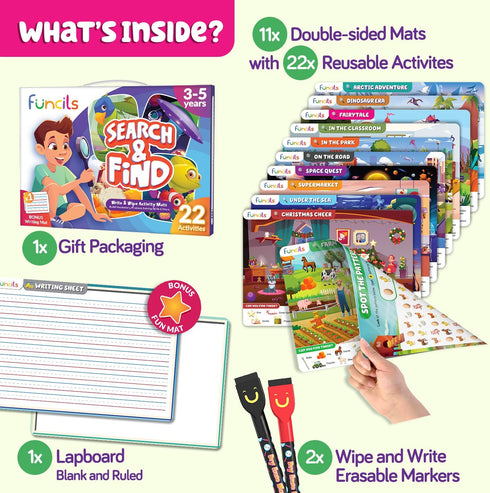3, 4, 5, 6 Search and Find for Kids & Toddlers - Preschool Learning Activity Book, Art and Craft Supplies, Seek Find