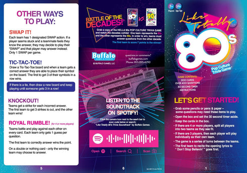 Buffalo Games Like Totally 80's Pop Culture Trivia Game