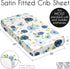 Sweet Jojo Designs Blush Pink Blue Boho Floral Girl Baby Satin Fitted Crib Sheet Infant Newborn Nursery Toddler Bed