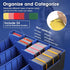 FTSFVOE Commander 3000+ 24 Trading Card Storage Box for - Card Deck Box with Removable Cover, Colorful Divider Tabs
