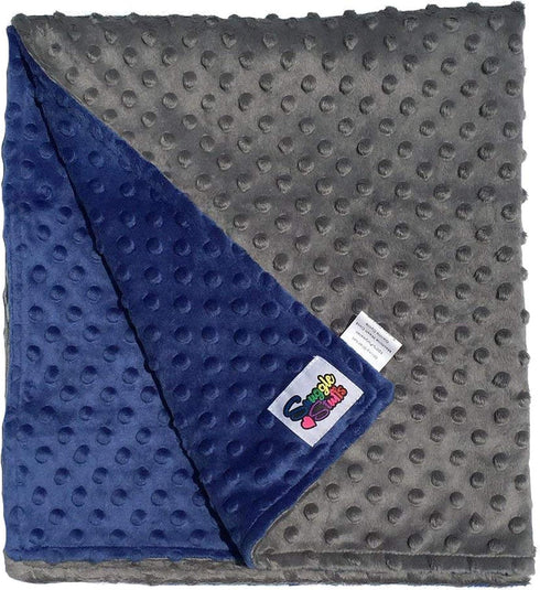 Reverse Baby Blanket in Blue/Grey