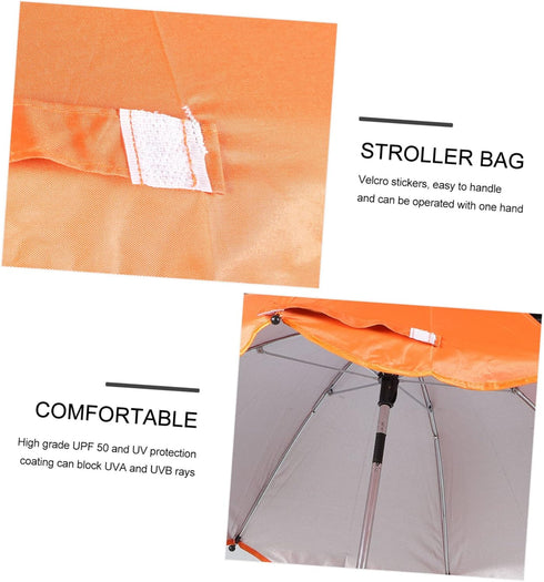 Stroller Umbrella Portable Chairs, Toddler Stroller Clip on Umbrella, Universal Push Chair Umbrella with Clamp