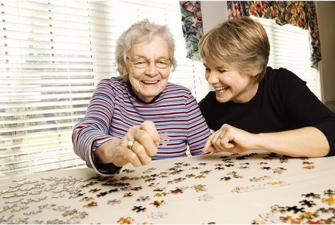 SUNSOUT INC - Quilting Room Mischief - 300 pc Jigsaw Puzzle by Artist Tom Wood, Finished Size 18" x 24"
