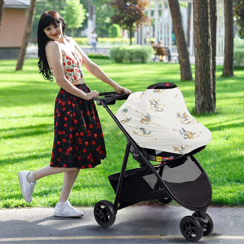 Dragon Breathable Car Seat Covers for Babies Newborns, Multi-Purpose Baby Car Seat Covers & Breastfeeding Scarf