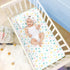 Yoogain 28" 52" Cooling Baby Washable Mattress x Breathable Crib Bumper Pads for Baby&Toddler Stars