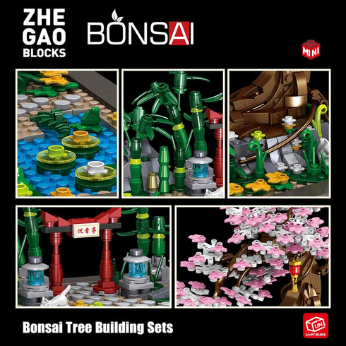 Bonsai Tree Building Sets, Japanese Cherry Blossom Mini Blocks (1101PCS), Meaningful Gift for Kids and Adults