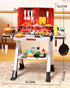 60Pcs Playset Set 3-8 Large Kids BBQ Grill with Real Steam, Sound & Light - Interactive Pretend Play Kitchen Toy