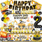 BEOXAGAR Construction Birthday Party Supplies for 2 Year Old Boy, 2nd Birthday Decorations