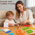 Set 120PCS Montessori Smart Sticks and Rings with Challenge Cards, Creative STEM Kit with Wooden Pattern Blocks