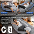 57 Inch Pregnancy Pillows for Sleeping, U Shaped Full Body Maternity Pillow with Removable Velvet Cover - Support
