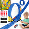 Cieex Flexible Race Track for Kids, 16.5 Ft Flex Track Set with 4