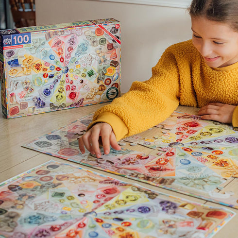 eeBoo Love of Crystals and Gems Puzzle, 100 PC, 1 EA