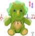 Hopearl Talking Dinosaur Plush Toy, Nodding Electric Interactive Buddy that Repeats What You Say, Green, 8''