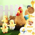 6 Skylety Pcs Chicken Stuffed Animal with Baby Chicks Inside Chicken Plush Toy for Kids Stuffed Animal Egg Laying Hen