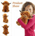 Highland Cows Stuffed Animal - Realistic Scottish Cow Plush Toy - Brown Cow, 10.8 Inch