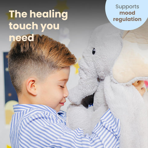 Weighted Elephant Stuffed Animal - 4.5 lbs, Premium Plushies with Long Comforting Arms for Soothing Hugs, Anxiety Relief