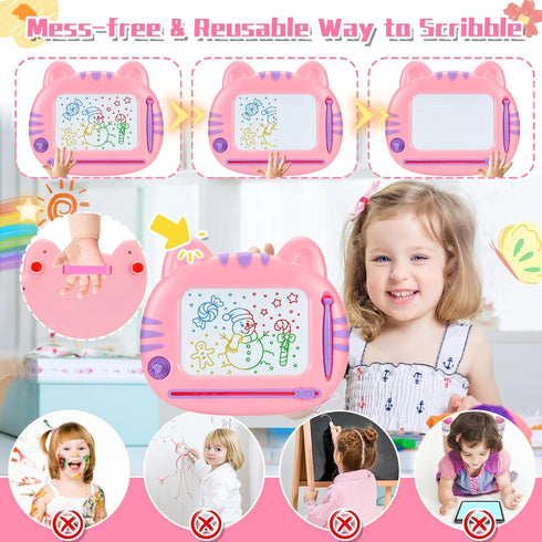 3-4 3,Learning 3 4 5 6 Toddler Toys,Toys for Year Old Girls,Magnetic Drawing Doodle Board for Toddler Educational Baby