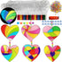 Ayhuhra 30 Sets Valentines Heart Suncatchers for Windows Glow in The Dark Valentines