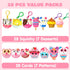 28 Packs JOYIN Valentine Dessert squishy toys Stress Relief Keychains with Cards for Classroom Exchange Prizes, Fidget